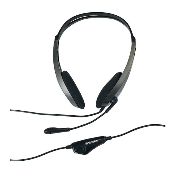Verbatim Multimedia Headset with Microphone – Lightweight PC & Notebook Headphones for Calls and Gaming