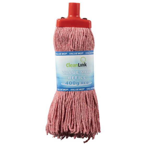 Cleanlink Mop Head 400g Red – Colour-Coded Commercial Cleaning