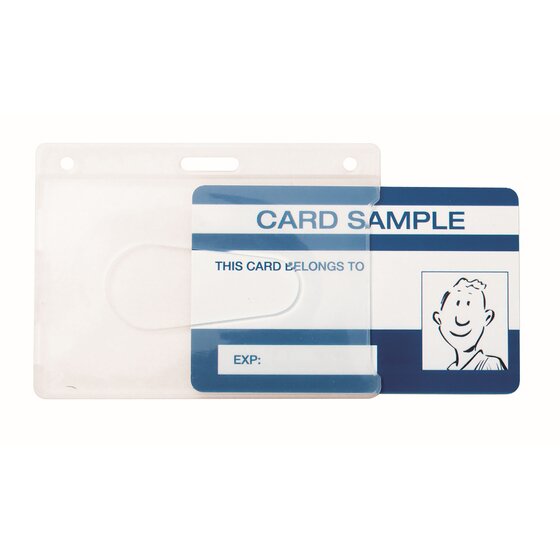 Kevron ID1013 Clear ID Card Holder – 25-Pack, Standard 86 × 54mm