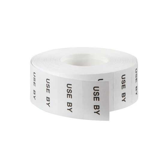 Quikstik Mark II Date Gun Labels – Use By, Permanent Adhesive, 1,000 per Roll