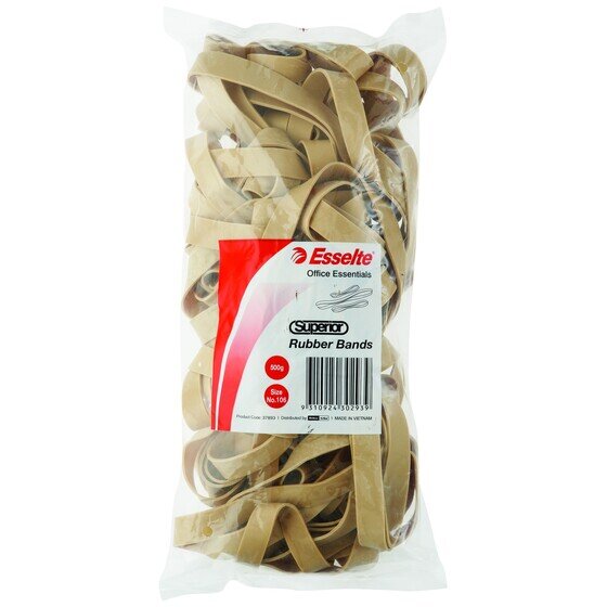 Esselte Superior Rubber Bands No 106 – Natural Rubber, One-Piece, Office & Home