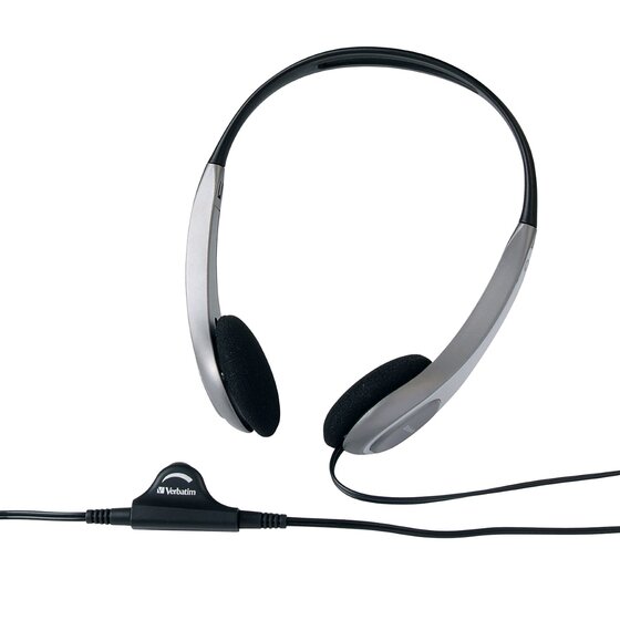 Verbatim Headset with Volume Control – Lightweight On-Ear Headphones for Laptops, Tablets & Music Players
