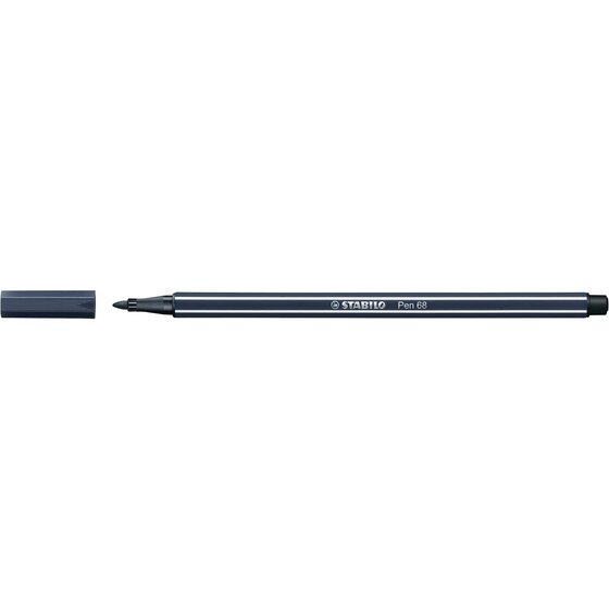 STABILO Pen 68 Fibre Tip Pen – Paynes Grey | 1.0mm M-Tip Felt Pen
