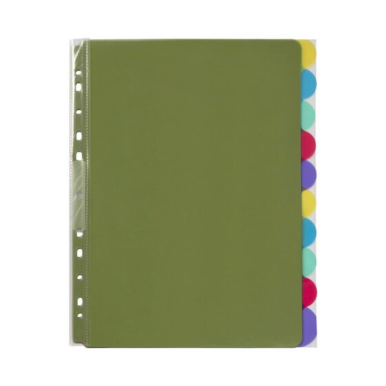 Marbig Professional Indices & Dividers – 10 Tab, PP, A4 Extra Wide