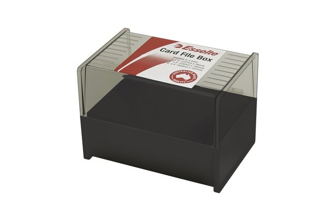 ESSELTE SWS CARD FILE BOX 102X152 (6X4) BLACK | BUSINESS CARD CASES AND ...