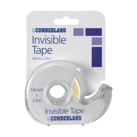 Cumberland Tape Dispenser 18mm x 33m Invisible — Box of 12