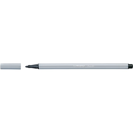 STABILO Pen 68 Fibre Tip Pen – Light Cold Grey | 1.0mm M-Tip Felt Pen