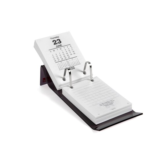 Sasco Acrylic Desk Calendar Stand – Top-Punched Refills | Pen Holder Base