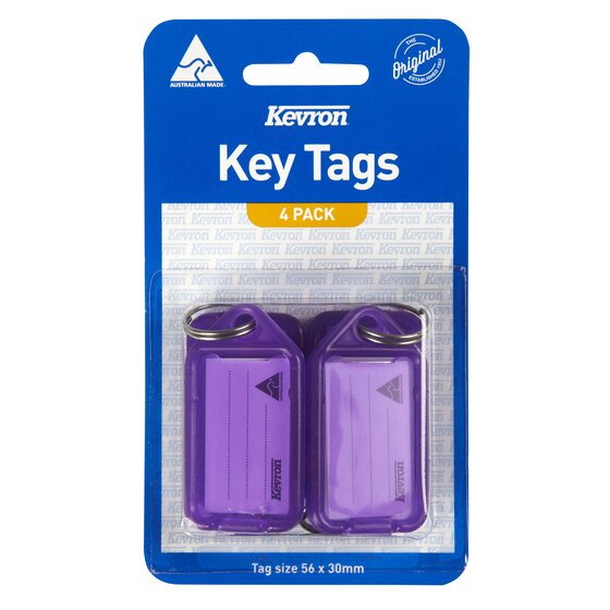 Kevron ID5 Keytags – Lilac, Pack of 4