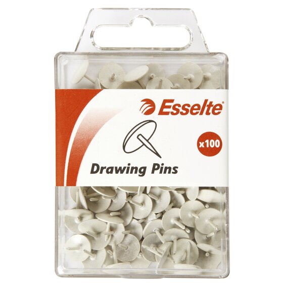 Esselte Drawing Pins – Pack of 100 White