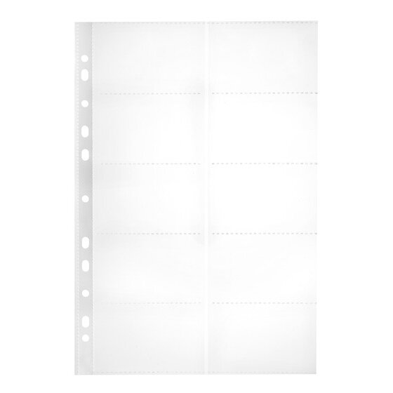 Marbig Heavyweight Business Card Pockets 10 Pack (Holds 20 Cards Each)