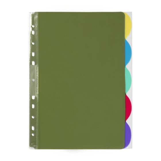 Marbig Professional Indices & Dividers – 5 Tab PP A4 Multi-Coloured