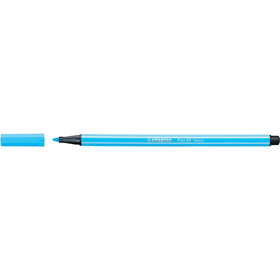 STABILO Pen 68 Fibre Tip Pen – Fluoro Blue | 1.0mm M-Tip