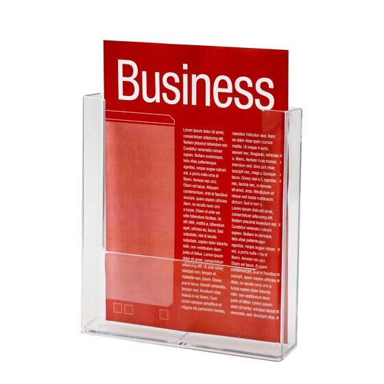 Esselte Wall-Mounted Brochure Holder – A4 Size | Moulded Display for Front Desks & Trade Stands