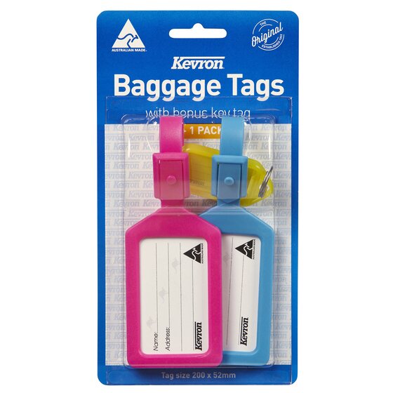 Kevron ID5 Travel Pack – 2x ID25 Luggage Tags + 1x ID5 Key Tag