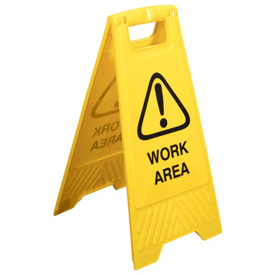 CLEANLINK SAFETY SIGN WORK AREA YELLOW | SIGNAGE | ACCO Partner