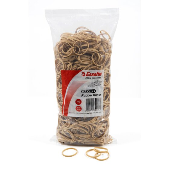 Esselte Superior Rubber Bands – Size 30, Natural Rubber