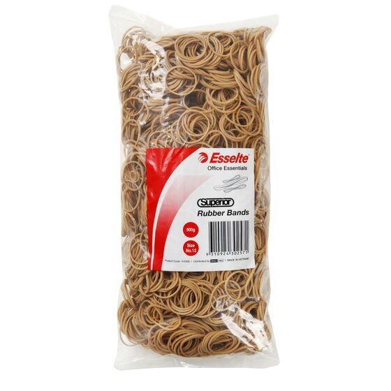 Esselte Superior Rubber Bands – Size 12 | Natural Rubber, One-Piece Construction