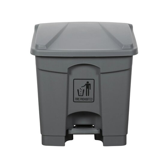 Cleanlink 30L Rubbish Bin with Pedal Lid – Grey