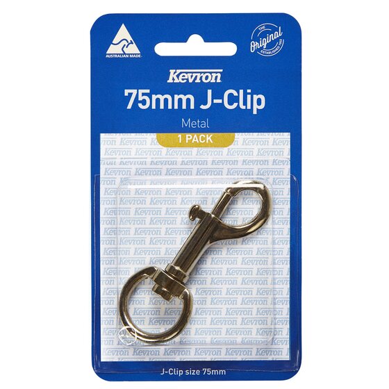Kevron AL1057 Metal J Clip – 75mm, Pack of 1