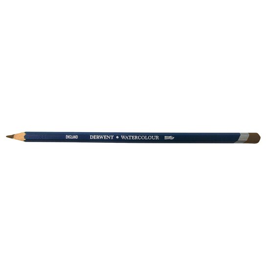 Derwent Watercolour Pencil – Vandyke Brown 55 | Wet or Dry, Hexagonal Barrel