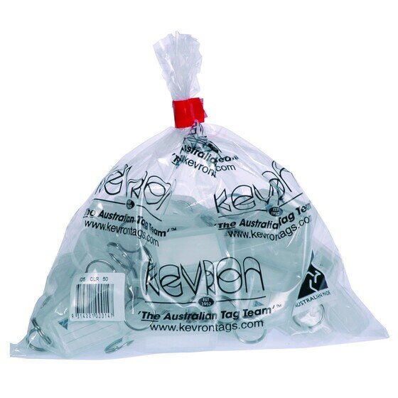 Kevron ID5 Key Tags – Clear (Bag of 50)