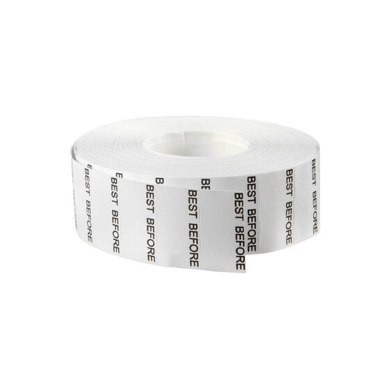 Quikstik Mark I Date Gun Labels – Best Before Perm, 1500 Per Roll