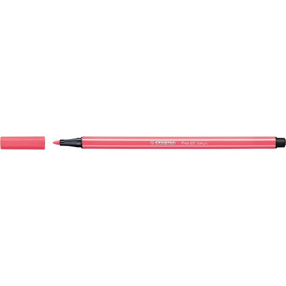 STABILO Pen 68 Fibre Tip Pen – Fluro Red | 1.0mm M-Tip