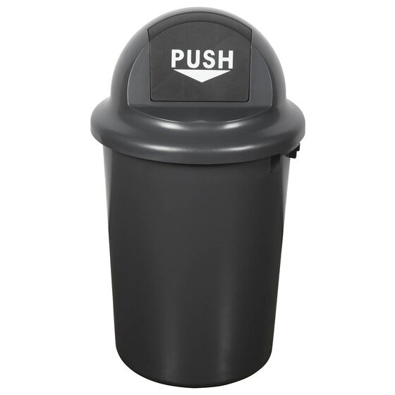 Cleanlink Circular Rubbish Bin with Bullet Lid – 60L Grey