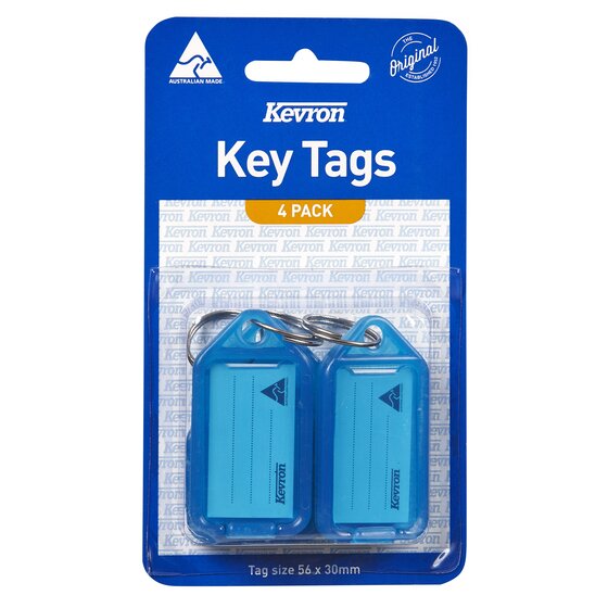 Kevron ID5 Keytags – Blue, Pack of 4
