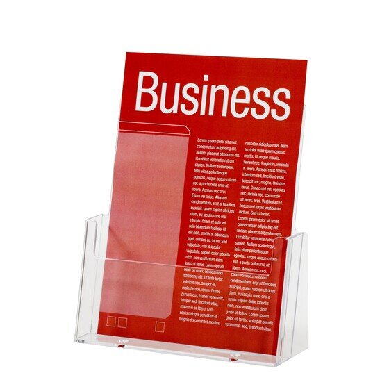 Esselte Brochure Holder Free Standing A4 – Moulded Display for Desks & Trade Stands