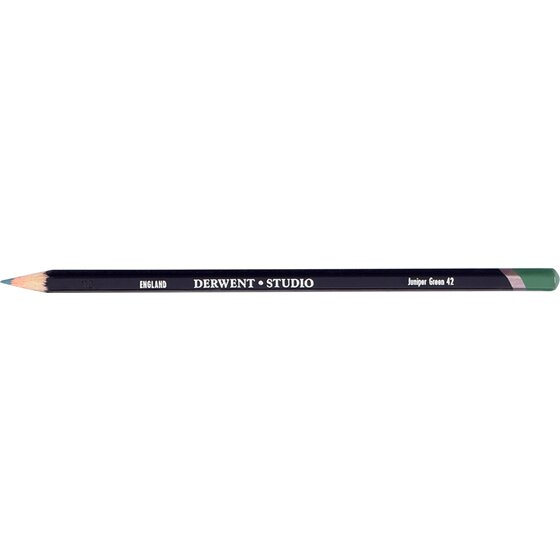 Derwent Studio Pencil – Juniper Green 42 | Soft, Blendable Colour for Detailed Drawing