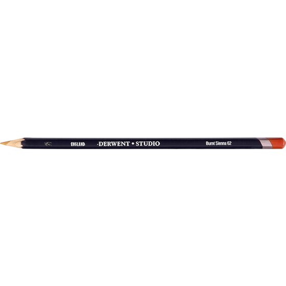 Derwent Studio Pencil – Burnt Sienna 62 | Soft Fine-Point Colour for Detailed Art Work