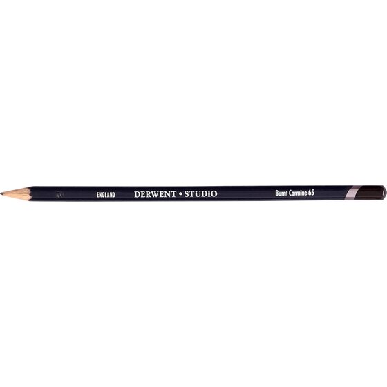 Derwent Studio Pencil – Burnt Carmine 65 | Fine Point, Blendable Colour