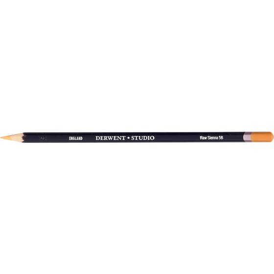 Derwent Studio Pencil – Raw Sienna 58 | Soft, Blendable Fine-Point Colour for Art & Design