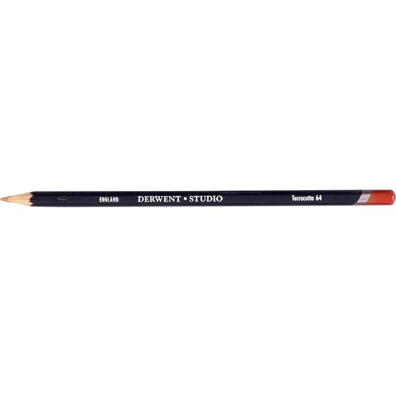 Derwent Studio Pencil – Terracotta 64 | Fine-Point Blendable Colour for Art & Design