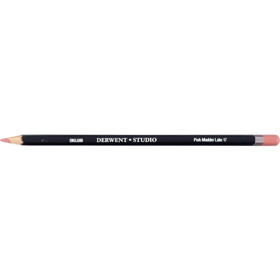 Derwent Studio Pencil – Pink Madder Lake 17 | Fine-Point Coloured Pencil for Art & Design
