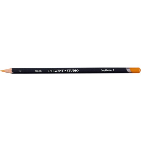 Derwent Studio Pencil – Deep Chrome 9 | Fine-Point Coloured Pencil for Art & Design