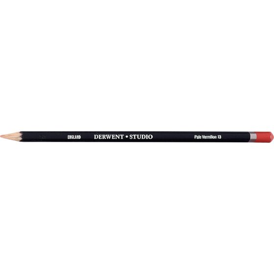 Derwent Studio Pencil – Pale Vermillion 13 | Fine-Point Coloured Pencil for Art & Design