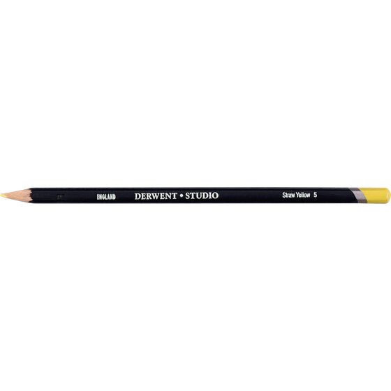 Derwent Studio Pencil – Straw Yellow 5 | Hexagonal Barrel Fine Point Colour Pencil