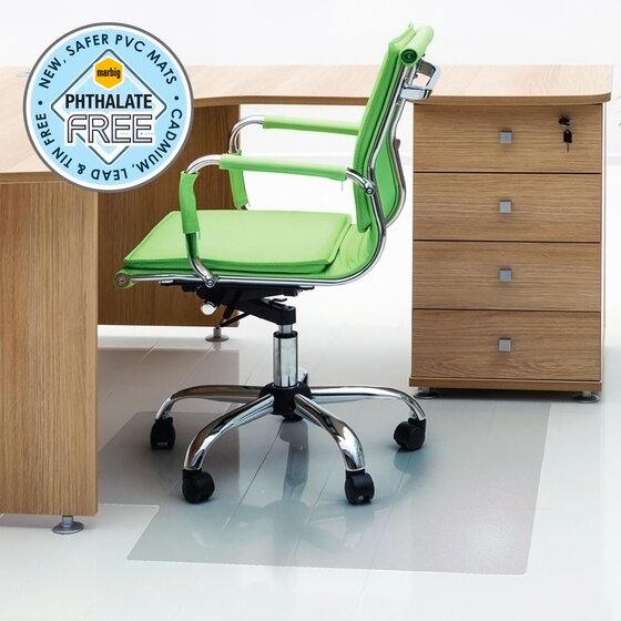 Marbig Chairmat Economat PVC Hard Key 91 x 121 cm