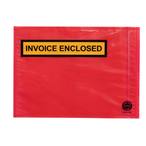 Marbig Professional Packaging Envelope – Invoice Enclosed, 230×165mm, Red, Box of 500