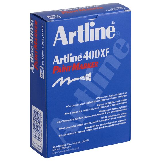 ARTLINE 400 Permanent Paint Marker – 2.3mm Bullet Tip, White