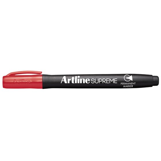 Artline Supreme Permanent Marker – Red (Antimicrobial)