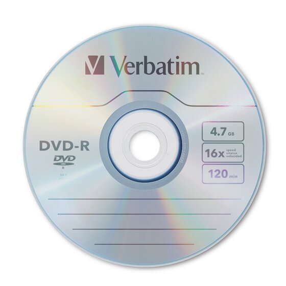 Verbatim DVD-R Spindle 4.7GB 16X – Pack of 100 | Bulk Data & Video Storage