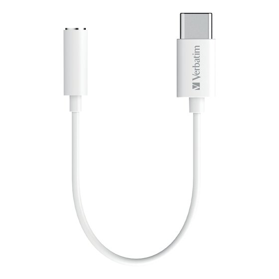 Verbatim USB-C to 3.5mm Audio Jack Adapter – 10cm