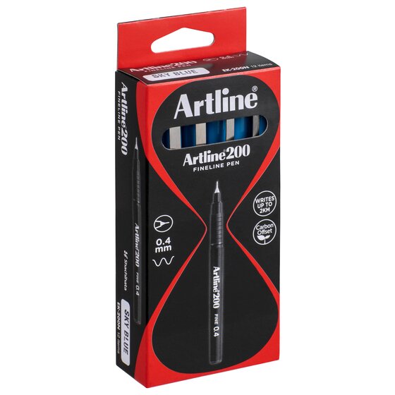 Artline 200 Fineliner Pen 0.4mm – Sky Blue