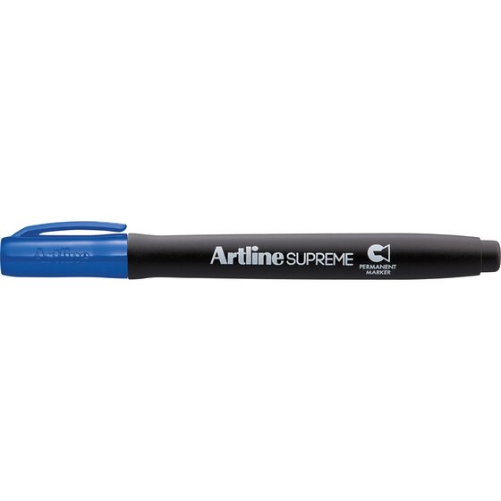 Artline Supreme Permanent Marker – Chisel Tip, Blue, Antimicrobial