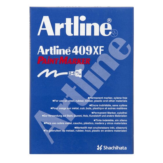 Artline 409 Permanent Paint Marker – 4.0mm Chisel Tip, White