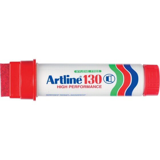Artline 130 Permanent Marker – 30mm Chisel Nib, Red